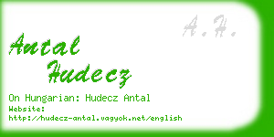 antal hudecz business card